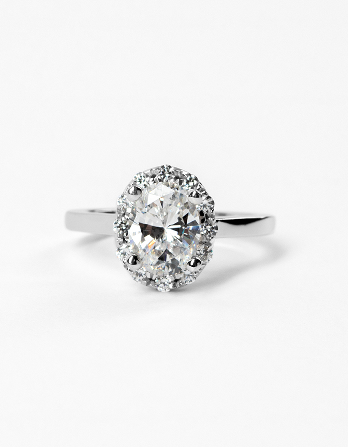 an oval cut engagement ring