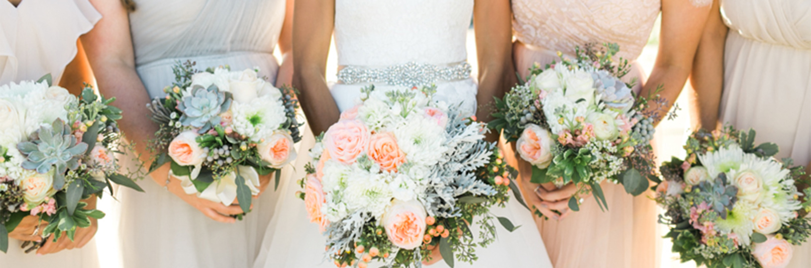 a bride with her bridesmaids