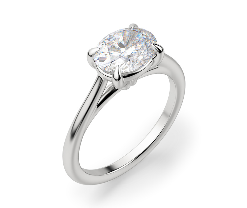 a thin shank engagement ring