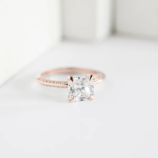 The Knife-Edge Accented Cushion Cut