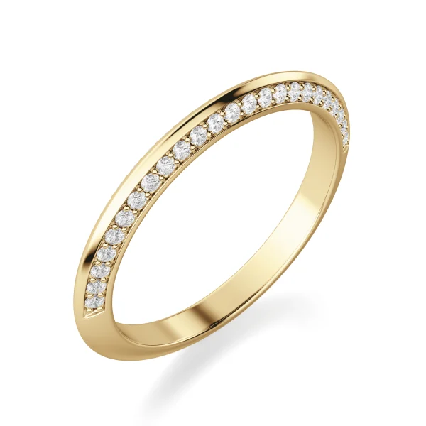 The Knife-Edge Accented Wedding Band