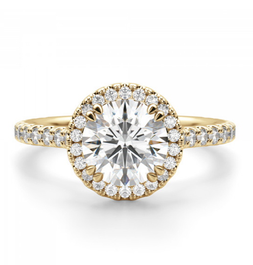 Classic Round Cut Halo Engagement Ring