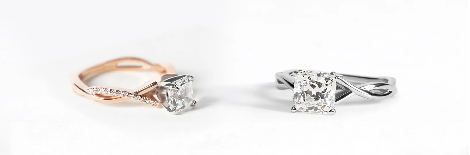 asscher vs cushion cut rings