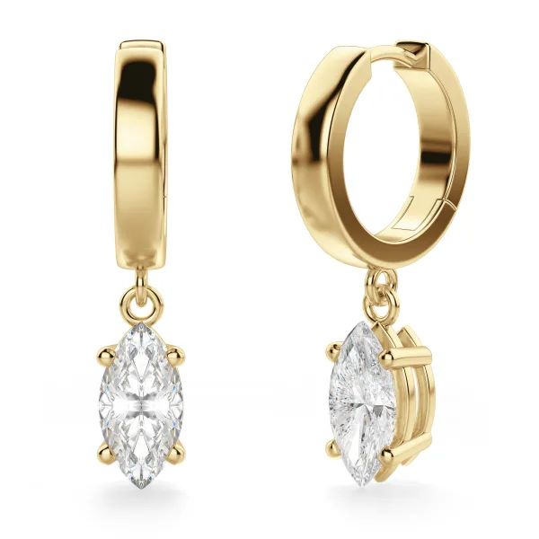 Marquise Cut Solitaire Drop Earrings