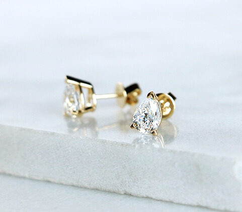 Pear Cut Stud Earrings